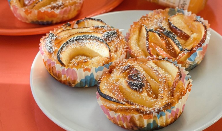 Muffins di sfoglia alle mele