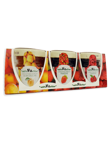 Single portions Extra jam 3x40g Apricot Strawberry Raspberry