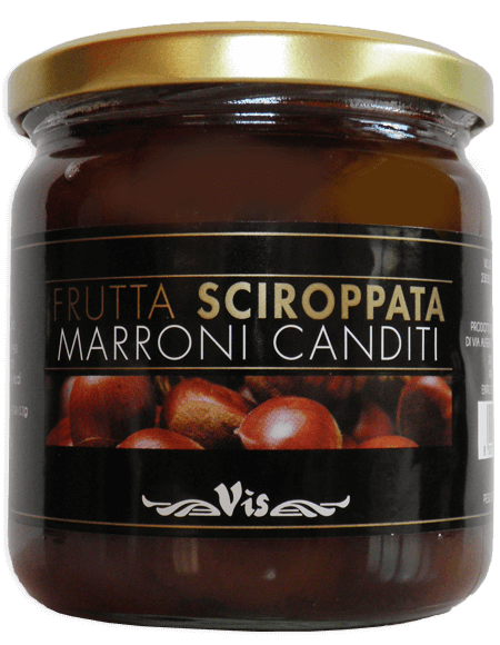 Fruit in syrup An exquisite dessert Chestnut