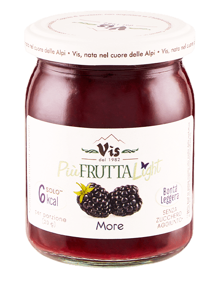 Più Frutta Light Low calory jam Blueberry