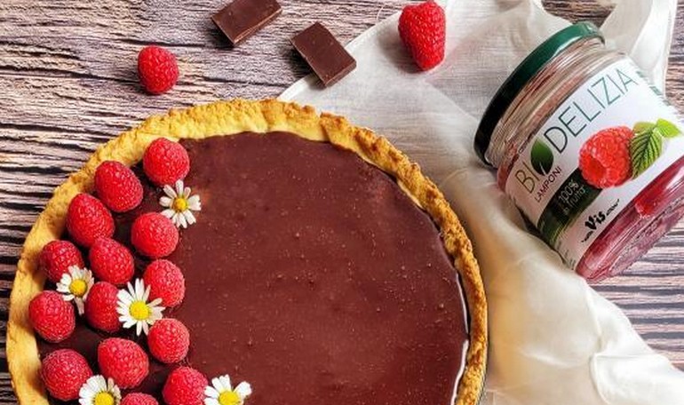 Crostata lampone e cioccolato