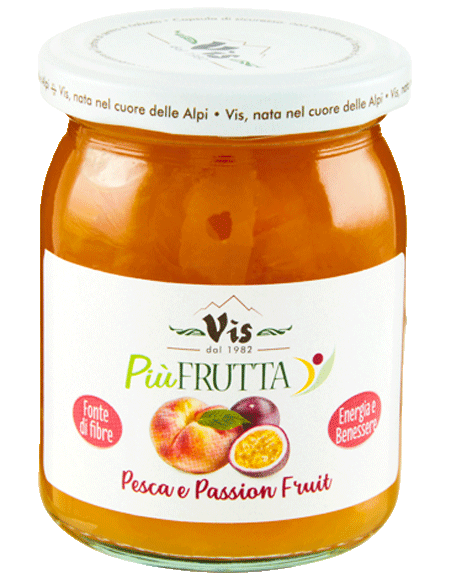 Più Frutta Benessere Nutrizione & Gusto Pesca e passion fruit