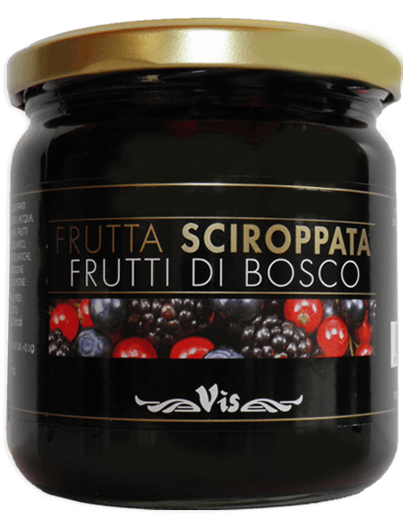 Fruit in syrup An exquisite dessert Frutti di bosco