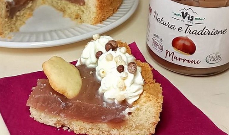 Crostata con crema di marroni