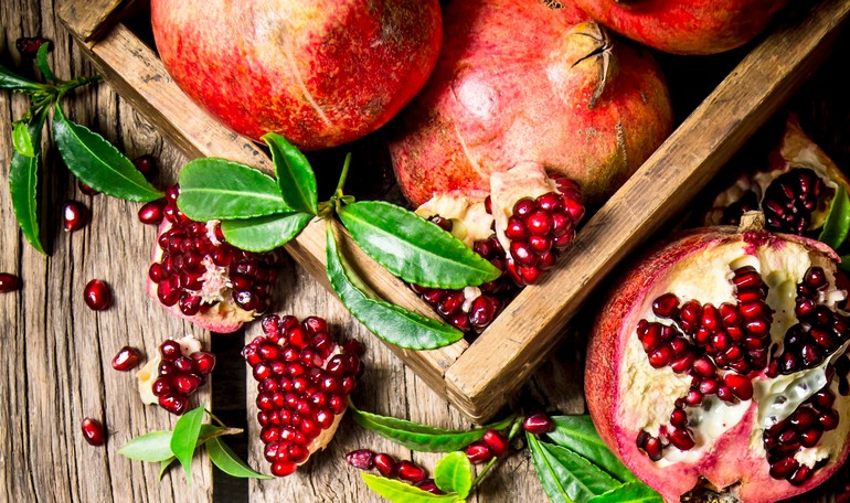 The red rubies of pomegranate