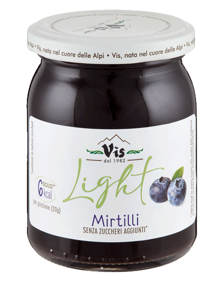 Più Frutta Light Low calory jam Blueberry