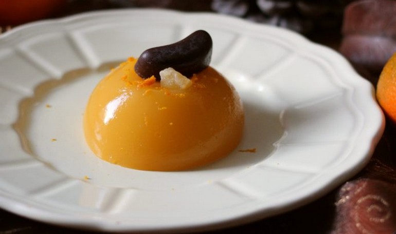 Gelo al mandarino, miele di castagno e brandy