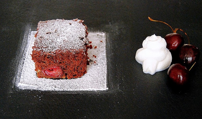 Cake with coffee, honey and coconut